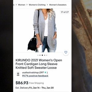 3 lovely NEW KIRUNDO SWEATERS $35 ea/3 for $100.NWT wrong size for daughter larg